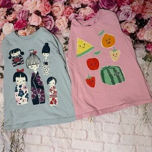 2 Tea Collection cotton Graphic Tank Tops Set size 6